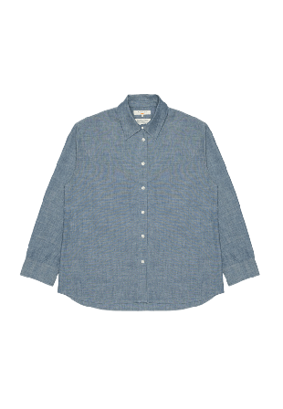Nudie Jeans Daisy Chambray Western Shirt Skjortor Dam Blå M
