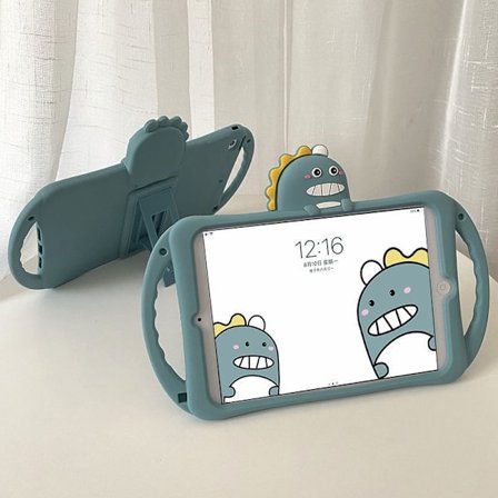 Kotelo iPad 6/Pro9.7"/air2 -mallille, kahva, dinosaurus, silikoni, sarjakuva, pehmeä