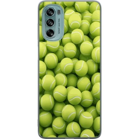 Kompatibel Mobilcover til Motorola Motorola Moto G62 5G Mønster af grønne tennisbolde i høj detalje, sporty motiv med gentagende tekstur og stærke