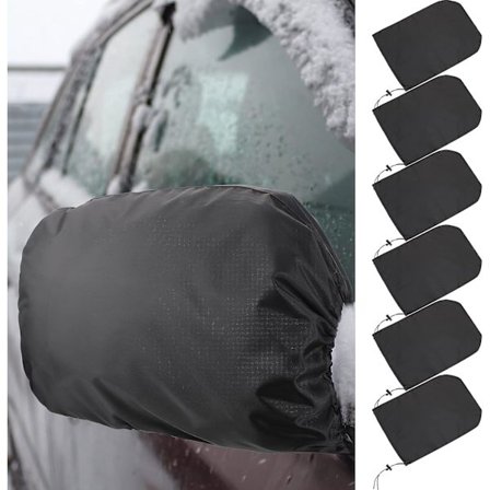 6 Stykker Vandtætte Sidespejlsovertræk Auto Bakspejl Beskyttelsesovertræk Udvendige Bakspejlstilbehør Bilspejlstilbehør med Snore