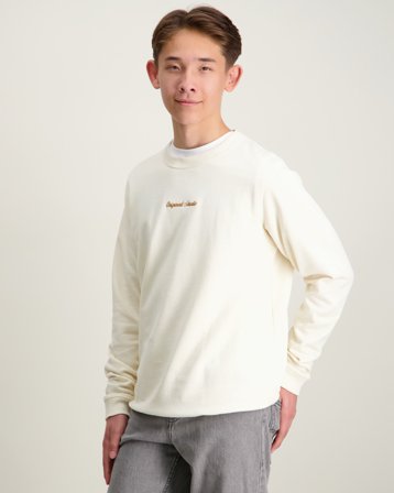 Jack & Jones JORNORREBRO EMB SWEAT CREW NOOS JNR Kremfarget Genser Gutt - Kids Brand Store