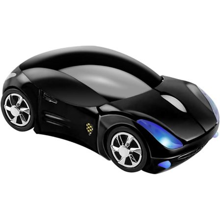 Trådløs mus, 2,4 GHz ergonomisk optisk mus med USB-modtager, cool 3D-sportsvognsdesign til PC bærbar computer, ideel til kvinder a