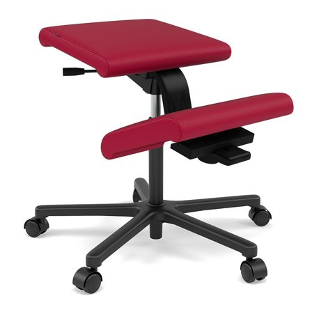 Varier Furniture Wing - Red Leather - Black base