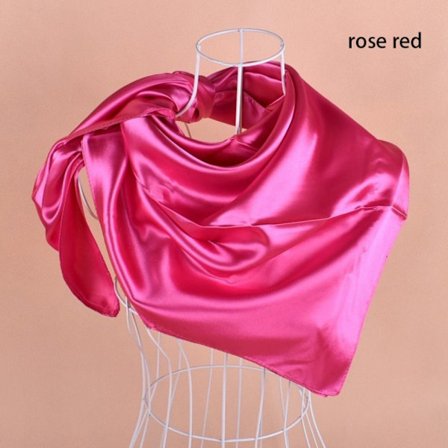 Hodeskjerf Satin Bandana ROSE RED