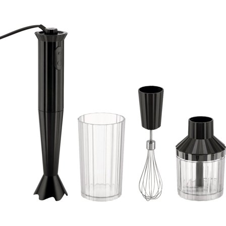 Alessi MDL10S Plissé stavmixerset, svart | Köksmaskiner > Stavmixer | Bagaren och Kocken