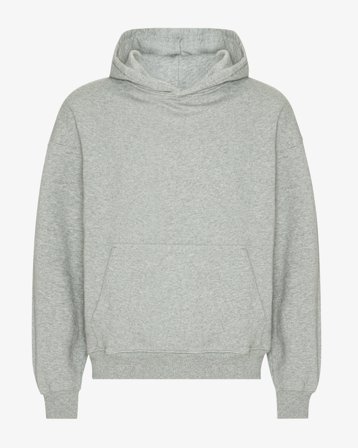Organic Oversized Hood - Heather Grey S
