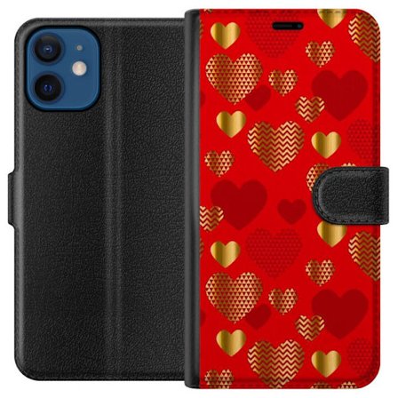 Kompatibelt Lommeboketui til Apple Apple iPhone 12 GoldenHearts