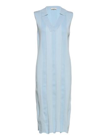 Esmae Sleeveless Polo Ankle Dress Knit Blue Esme Studios