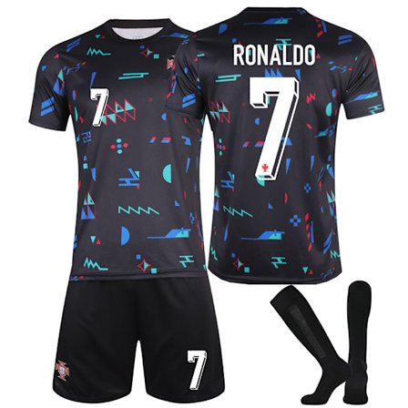 UEFA Euro 2024 Portugal Treningsdrakt Barn Fotballdrakt Nr. 7 Cristiano Ronaldo