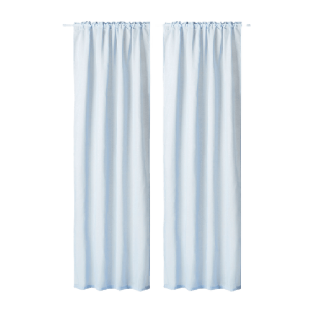 Åhléns Home Skir gardin LISA 130x250 cm, 2-pack Gardiner Blå ONESIZE