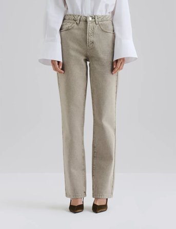 Malina Classic Straight Jeans - Beige - 29 x 30