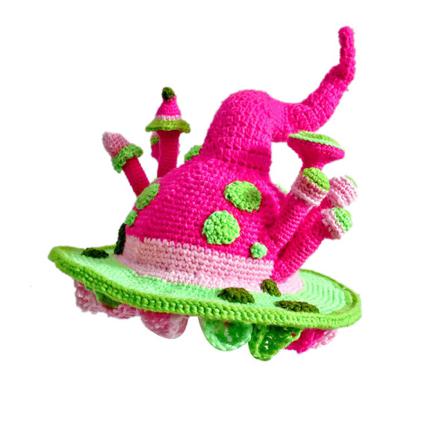 Söt Mössa Virkad Stickad Pannbandsmössa Kids-pink 43-52cm