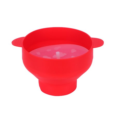 Popcorn Spand Sammenklappelig Silikone DIY Popcorn Maskine Skål Med Låg Køkkentilbehør (Med Håndtag)