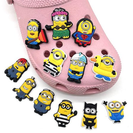 12 stk. Minions Despicable Me Sko Dekoration Charms Til Børn Voksne Crocs Sko DIY Tilbehør [DB]