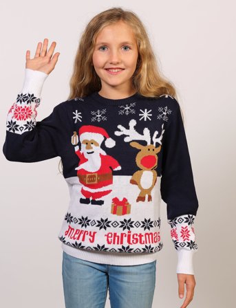 Happy Seasons The Ultimate Christmas Jumper - Blue - 80-92