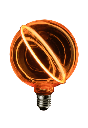 Unison O-LED diagonal gold glob Belysning Guld 130x164mm