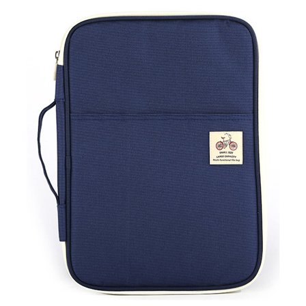 A4-asiakirjakotelo, A4-vetoketjullinen salkku, ammattimainen asiakirjakansio, joka sopii toimistoon, työmatkalle, matkalle, konferenssiin, 