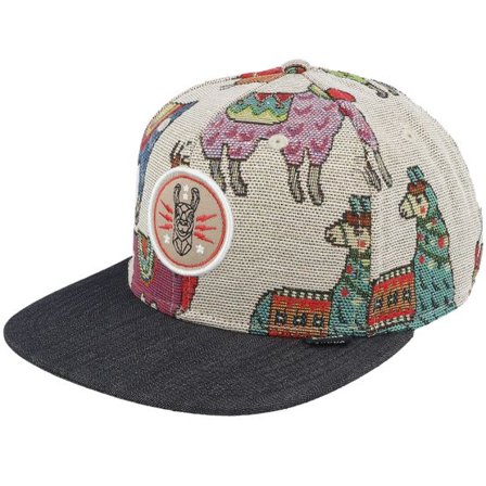 Djinns - Beige snapback Keps - Lama Linen Black Snapback @ Hatstore