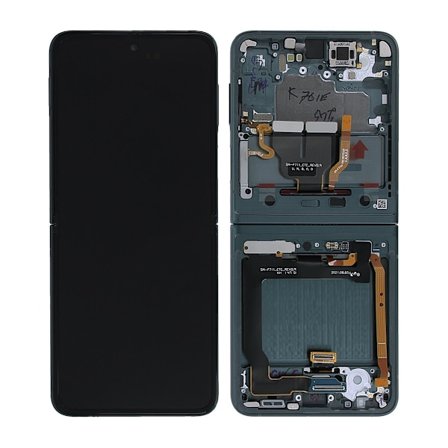 Samsung Galaxy Z Flip 3 5G 2021 (F711) Skärm med LCD Display Original - Grön