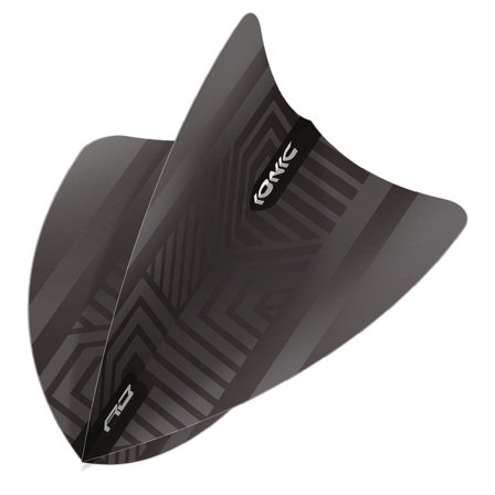 Red Dragon Darts Flights Hardcore 100 Micron Extra Thick 3 Sets Black Geometric Pattern Professional Standard Dart Flights