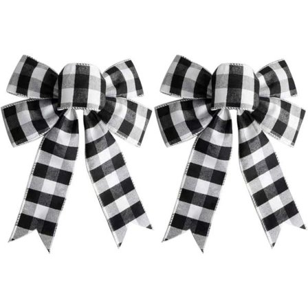 IC HCCY 2-pack Buffalo Plaid Båge Halloween Thanksgiving för
