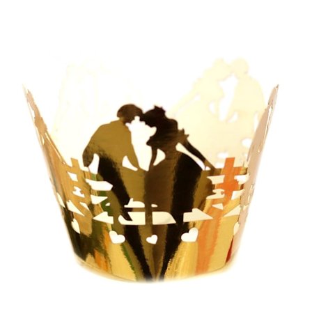 100 st Cupcake Formar Bakformar Non-stick Muffin Omslag Mögel Alla Hjärtans Dag