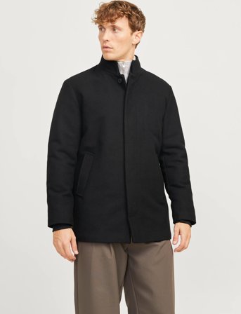 Jack & Jones Jjeharrison Wool Blend Jacket Sn - Black - L