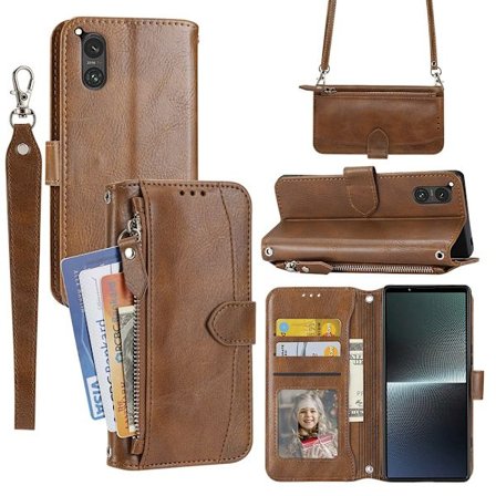 SKALO Sony Xperia 5 V Evelope Clutch 5-Fack - Brun