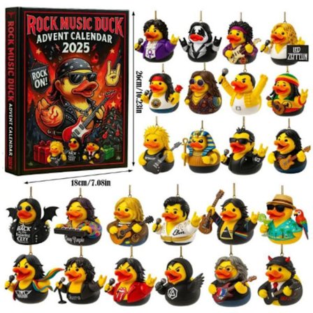 ROCK MUSIC DUCK Adventskalender - Julklapp Akrylhänge