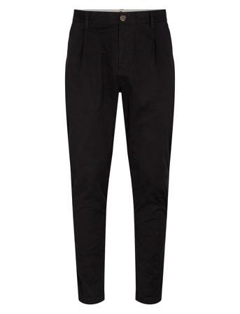 Akjulius Cotton Pleat Pant Chinos Bukser Svart Anerkjendt*Betinget Tilbud