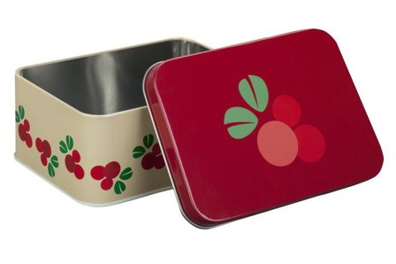 Blafre Matboks Metall Tyttebær Rød