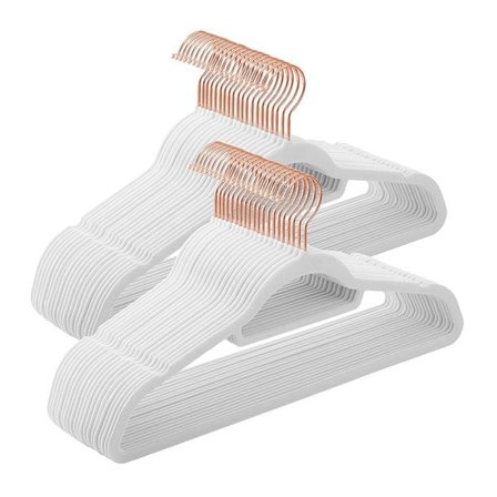 Galgar med sammet 50-pack - Vit med roséguldfärgade detaljer