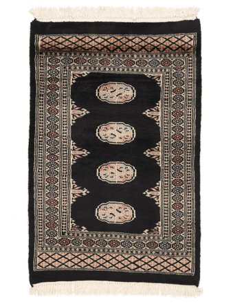 Oriental Pakistan Bokhara 3Ply Rug 80X122 Black/Brown Wool, Pakistan
