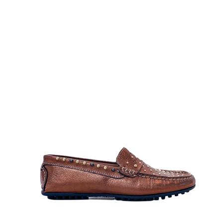 Dwrs, Paris Stud - mocassins Bruin, Dames, Maat:40 EU,leer