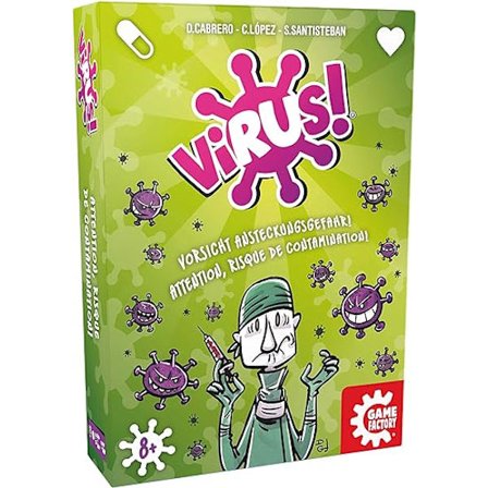 Multifarvet virus kortspil Familiespil til børn og voksne