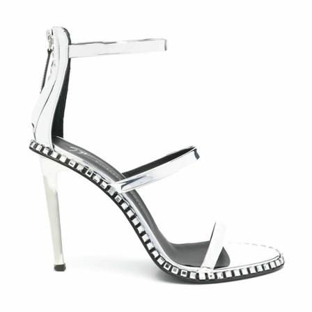 Giuseppe Zanotti With Heel Grå, Dame Sandaler med hæl, Størrelse: 38 EU