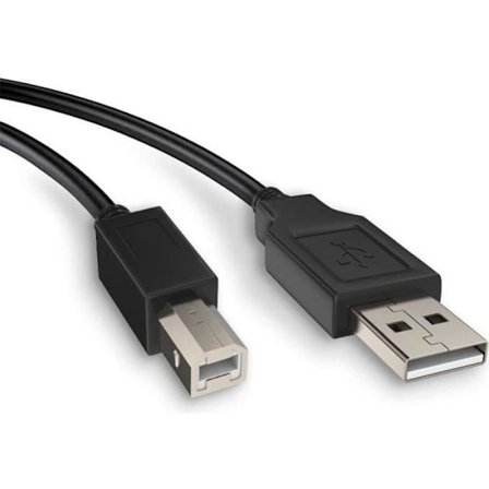 Tulostimen USB-kaapeli - Yleinen - 3 metriä - Yhteensopiva Canon HP Dell Epson - USB 2.0 - Musta