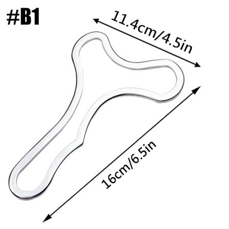 Lang Gua Sha massasjestav i rustfritt stål for kropp, muskel-skrapestang for anti-cellulitt lymfedrenasje kroppsskulpturverktøy