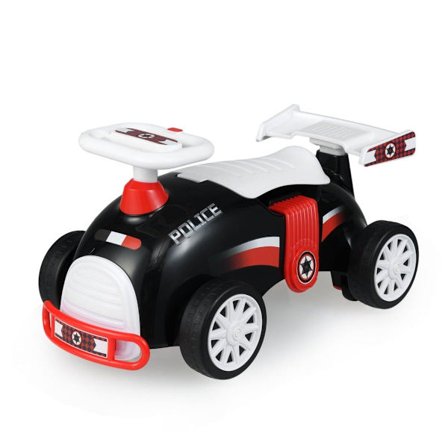 Pikkulasten ajettava auto musiikilla ja säilytystilalla – poliisiteema