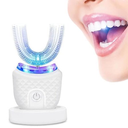 U-Shaped Electric Toothbrush - Fully Automatic Ultrasonic Toothbrush with IPX7 Waterproofing for Complete Mouth Cleaning