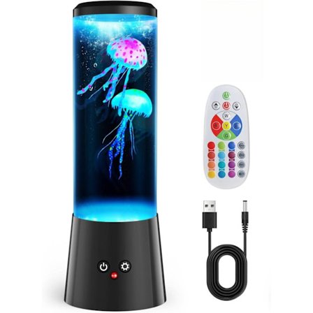 Lava Lampe Bordlampe USB LED 29cm 16 Farver Boble Lampe Natlampe Børn Dekoration_TF_TF