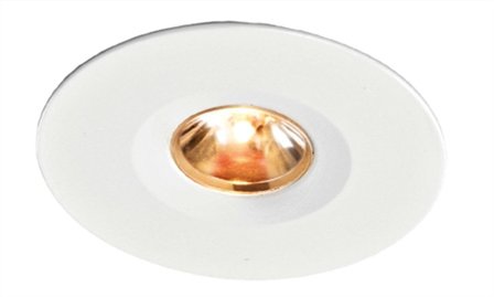 Maxel 2810 Downlight vit strukturlack, 1.2W, 3000K Fast, 12°, Belysning