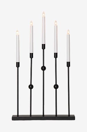 Jotex - Kynttilänjalka Gustavo 5L Musta - Osta Sähkökyntteliköt Jotex