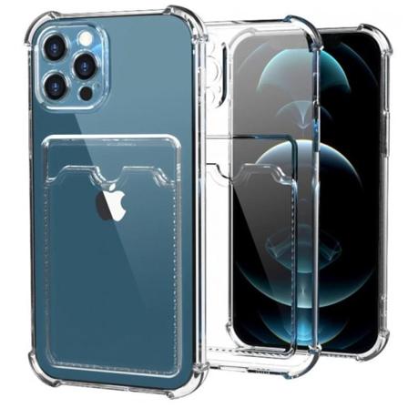 Stöttåligt Skal med Kortfack iPhone 14 Plus Transparent