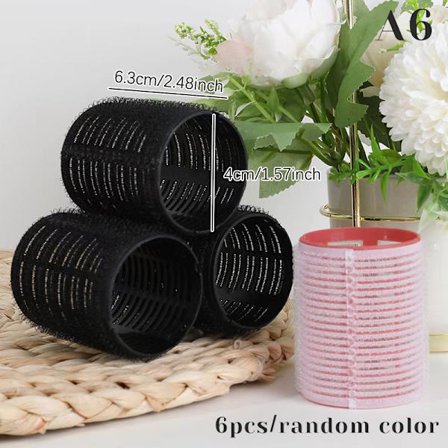 6st Self Grip Hair Rollers Cling Hair Curlers Rollers Hairdres