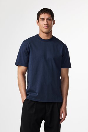NN.07 Adam 3209 T-Shirt Herre Blå Bomuld