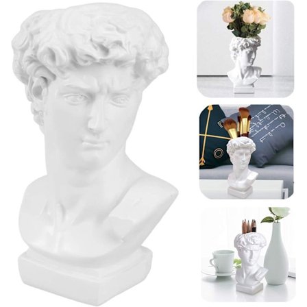 Blomsterarrangemang Planter Bust Pot Växtkruka Staty David Pl