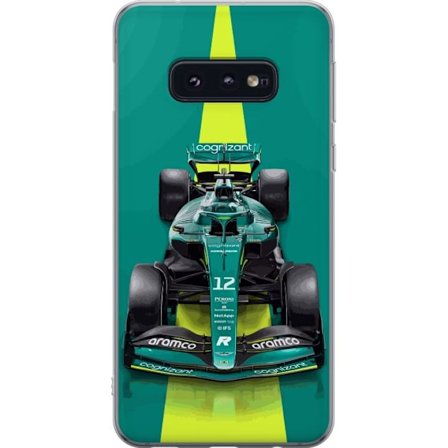 Yhteensopiva Puhelinkuori Samsung Samsung Galaxy S10e Aston Martinin Formula 1 -auto vihreässä kilpailumuotoilussa, jossa on moderni studiosentuntma
