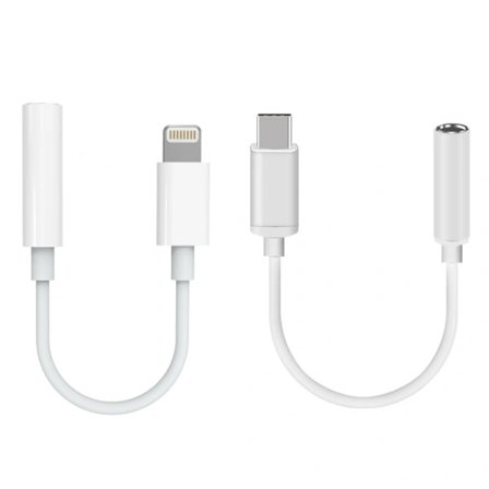 Hot deal til lav pris! Lightning / USB-C til AUX Adapter 3,5 mm Pakke 3000 USBCAUX3Pack-Glad