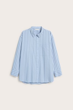 Kappahl | Stripete poplinskjorte Blå L | Blå